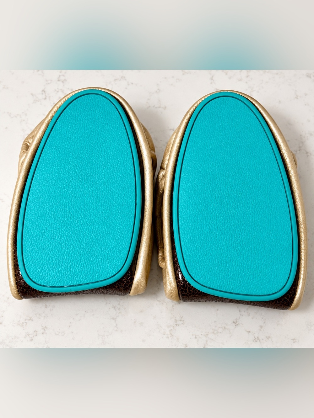 Limited Edition Tieks Champagne Gold Leather Ballet Flats | Size 8 | Worn Once - Picture 2 of 9